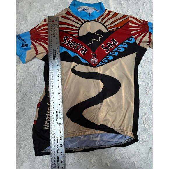 Voler Men's 3/4 Zip Short Sleeve Sierra to the Sea Cycling Jersey Medium Multi - Picture 7 of 8